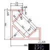 Profil aluminiowy narożny UNIVERSO z matową białą płytką maskującą 2 m 45°