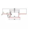 UNIVERSO wpuszczany profil aluminiowy z matową białą płytką maskującą, 2 m, 20 mm