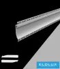 UNIVERSO Profil aluminiowy LED do montażu wpuszczanego z matową białą płytką maskującą 2 m 134 x 18,8 mm