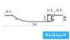 UNIVERSO Profil aluminiowy LED do montażu wpuszczanego z matową białą płytką maskującą 2 m 134 x 18,8 mm
