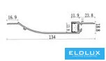 UNIVERSO Profil aluminiowy LED do montażu wpuszczanego z matową białą płytką maskującą 2 m 134 x 18,8 mm