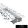 UNIVERSO profil aluminiowy wpuszczany z matową białą płytką maskującą 2 m 11 mm