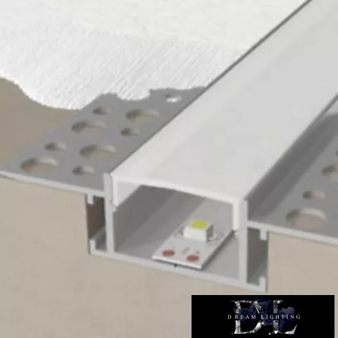 UNIVERSO profil aluminiowy wpuszczany z matową białą płytką maskującą 2 m 11 mm