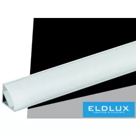   Profil narożny aluminiowy UNIVERSO z matową białą płytką maskującą 45° 13x13x2000 mm aluminium