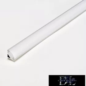   Profil aluminiowy narożny UNIVERSO z matową białą płytką maskującą 2 m 45°