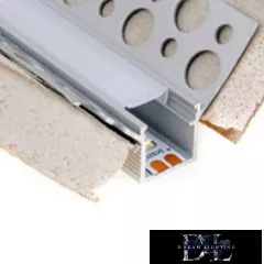 UNIVERSO Profil aluminiowy narożnika wewnętrznego z matową płytką maskującą 2 m 50*24,38 mm