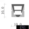 Profil silikonowy UNIVERSO, matowy biały, 1 m, 10*10 mm