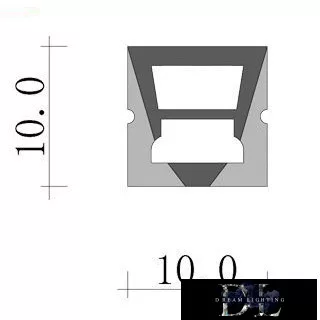 Profil silikonowy UNIVERSO, matowy biały, 1 m, 10*10 mm