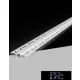UNIVERSO Profil aluminiowy do wpuszczania w płytę gipsowo-kartonową z matową białą osłoną, 2 m