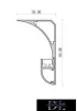 UNIVERSO Profil narożny z opalową osłoną do taśmy LED 10 mm Biały 2000 x 36 x 60 mm