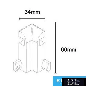 UNIVERSO Al-34 Profil przypodłogowy narożnik wewnętrzny