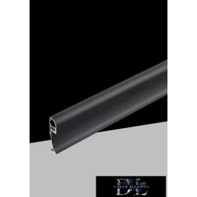   UNIVERSO Profil przypodłogowy z opalową osłoną do taśmy LED 10 mm Czarny 2000 x 14 x 60 mm