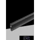 UNIVERSO Profil przypodłogowy z opalową osłoną do taśmy LED 10 mm Czarny 2000 x 14 x 60 mm