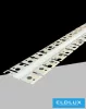 UNIVERSO Elastyczny profil aluminiowy do wpuszczania z matową białą płytką maskującą, wewnętrzny: 12,6 mm, 1,5 m