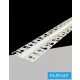 UNIVERSO Elastyczny profil aluminiowy do wpuszczania z matową białą płytką maskującą, wewnętrzny: 12,6 mm, 1,5 m