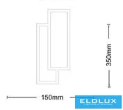 Kinkiet UNIVERSO LED 15 W 120 lm CCT.kap IP20 150 x 350 mm biały/czarny