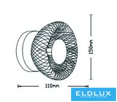 UNIVERSO Kinkiet G9 maks. 10 W D150x110 mm IP20 biały