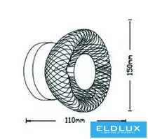 UNIVERSO Kinkiet G9 maks. 10 W D150x110 mm IP20 czarny