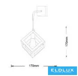 UNIVERSO Kinkiet 1xE27 maks. 60 W 170 x 170 mm IP20 Czarny 5 lat