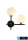 UNIVERSO Kinkiet 2xG9 Czarny 5 lat