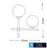 UNIVERSO Kinkiet 2xG9 Czarny 5 lat