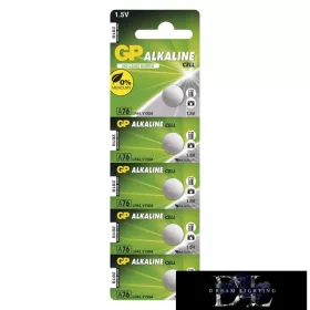   GP alkaliczna bateria guzikowa LR44 (A76) 5 szt./opakowanie blistrowe