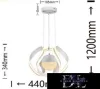 Lampa wisząca UNIVERSO 78 W 6240 lm 3000 K D440x1200 mm biała
