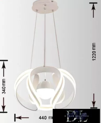 Lampa wisząca UNIVERSO 78 W 6240 lm 6500 K D440x1200 mm biała