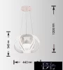 Lampa wisząca UNIVERSO 78 W 6240 lm 4000 K D440 x 1200 mm biała