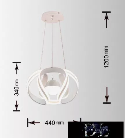 Lampa wisząca UNIVERSO 78 W 6240 lm 4000 K D440 x 1200 mm biała