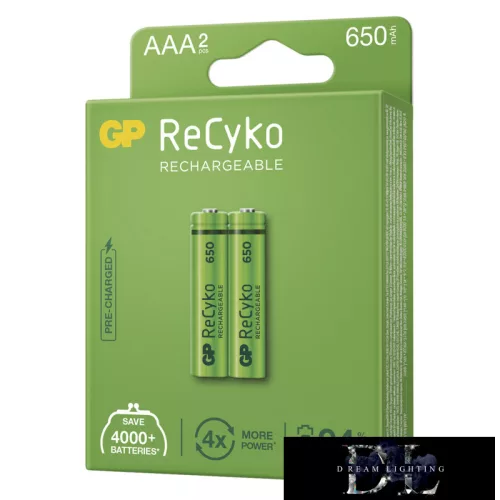 GP ReCyko Akumulator NiMH HR03 (AAA) 650 mAh 2 szt.