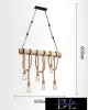 UNIVERSO Żyrandol z liny konopnej 6xE27 maks. 240 V ∅800×600 mm czarny