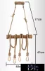 Lampa wisząca UNIVERSO z liną konopną 4xE27 maks. 240 V 600×1240 mm czarna