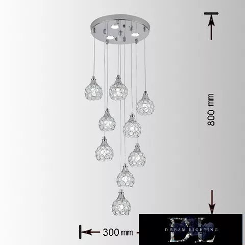 Żyrandol UNIVERSO 7 W + G9x3,5 W 4000 lm 6500 K 300×800 mm IP20 chrom