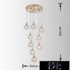 Żyrandol UNIVERSO 7 W + G9x3,5 W 4000 lm 6500 K 300 × 800 mm IP20 złoty