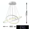 UNIVERSO Lampy wiszące LED 48 W 4320 lm 4000 K IP20 ∅600 mm srebrne