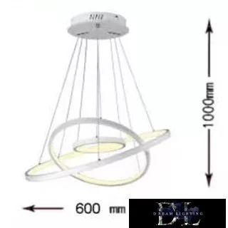 UNIVERSO Lampy wiszące LED 48 W 4320 lm 4000 K IP20 ∅600 mm srebrne