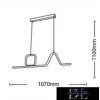 Lampa wisząca UNIVERSO 46 W 3680 lm 4000 K IP20 1070 x 1100 mm Czarna