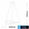 UNIVERSO Lampy wiszące LED 38 W 3040 lm CCT przełącznik IP20 ∅600 mm białe