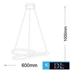 UNIVERSO Lampy wiszące LED 38 W 3040 lm CCT przełącznik IP20 ∅600 mm białe