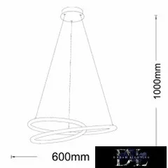 UNIVERSO Lampy wiszące LED 38 W 3040 lm 4000 K IP20 ∅600 mm białe