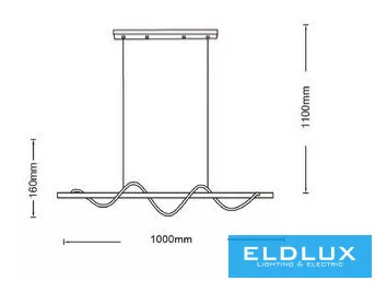 UNIVERSO Függeszték 36w 2280lm  CCT IP20 fehér 1000x1100mm