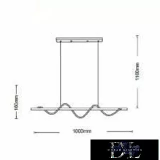 Lampa wisząca UNIVERSO 36 W 2280 lm 3000 K IP20 biała 1000 x 1100 mm