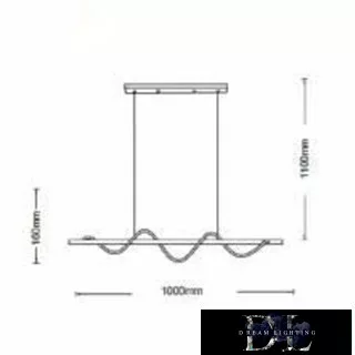 Lampa wisząca UNIVERSO 36 W 2280 lm 6500 K IP20 biała 1000 x 1100 mm