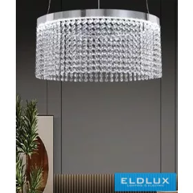   UNIVERSO Żyrandol ze szkła kryształowego 35 W 2800 lm 8000 K 220° IP20 Chrom D500x1200 mm