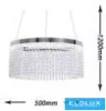 UNIVERSO Żyrandol ze szkła kryształowego 35 W 2800 lm 8000 K 220° IP20 Chrom D500x1200 mm