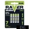Bateria alkaliczna RAVER LR03 (AAA) 4 szt./opakowanie blistrowe