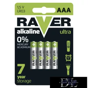   Bateria alkaliczna RAVER LR03 (AAA) 4 szt./opakowanie blistrowe