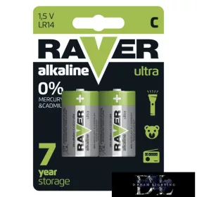   Bateria alkaliczna RAVER LR14 (C) 2 szt./opakowanie blistrowe