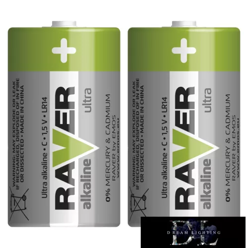 Bateria alkaliczna RAVER LR14 (C) 2 szt./opakowanie blistrowe